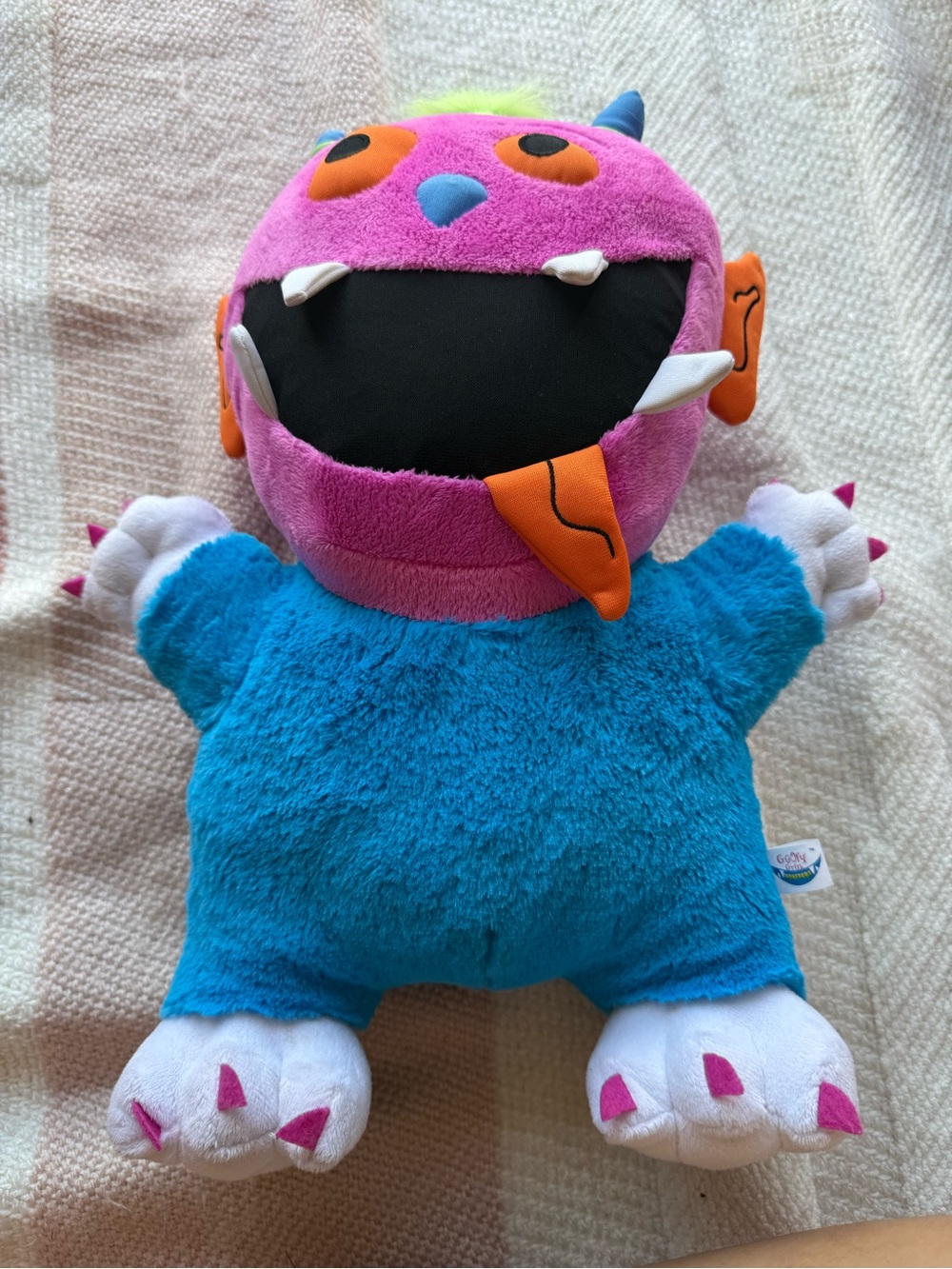 Kids Plush Monster Toy - Pink & Blue Soft